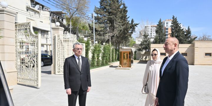 President Ilham Aliyev and First Lady Mehriban Aliyeva attended opening of Juma Mosque in Narimanov district