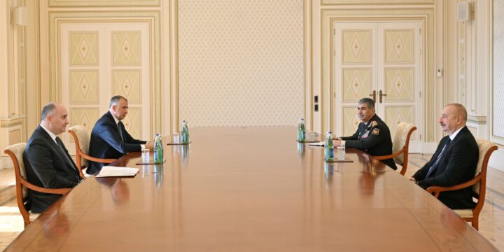 President Ilham Aliyev received Defense Minister of Georgia