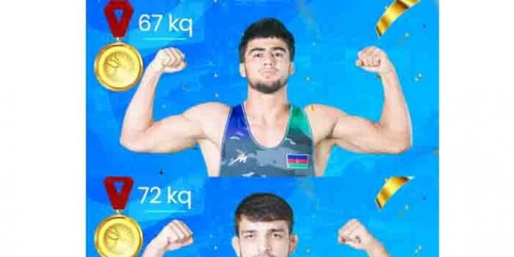 Two Azerbaijani Greco-Roman wrestlers crowned European champions