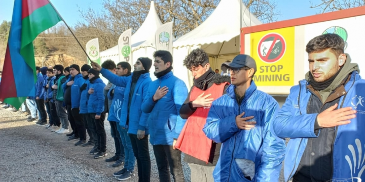 Peaceful protest of Azerbaijani eco-activists on Lachin–Khankendi road enters 118th day