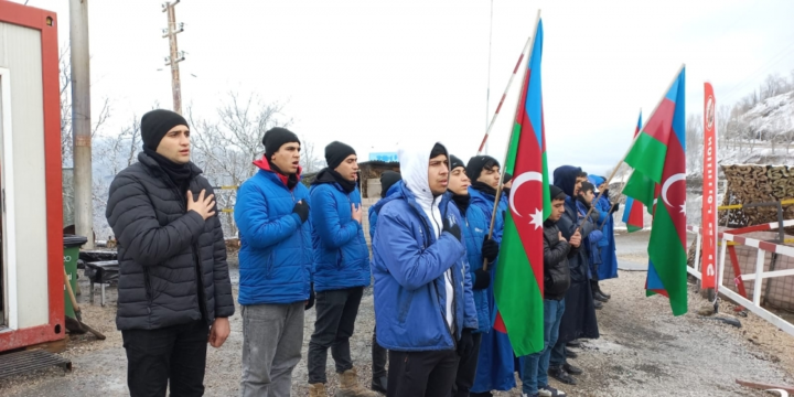 Peaceful protest of Azerbaijani eco-activists on Lachin–Khankendi road enters 112th day