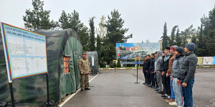 Hərbi vəzifəlilərin təlim toplanışı keçirilir 