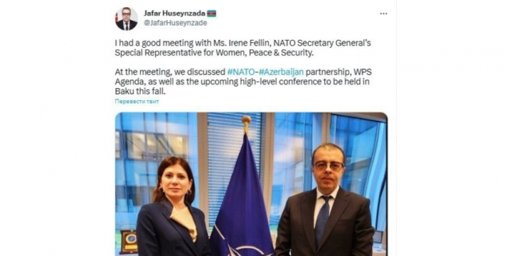 Head of the Azerbaijan’s delegation to NATO meets Special Representative of this organization’s Secretary General