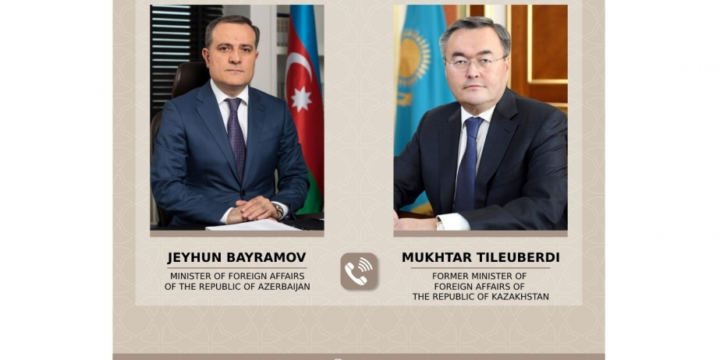 Azerbaijani FM holds phone talk with his former Kazakh counterpart