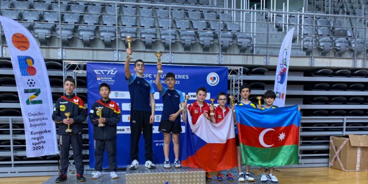 Azerbaijani table tennis players bring home four medals from Croatia