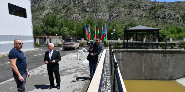 President Ilham Aliyev viewed construction progress at “Sarigishlag” hydroelectric power station owned by “Azerenergy” in Zangilan