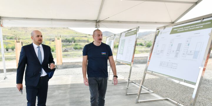 Cəbrayıl şəhərində 960 şagird yerlik məktəb binasının tikintisi sürətlə davam edir