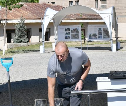 Foundation stone was laid for administrative center in Hadrut settlement