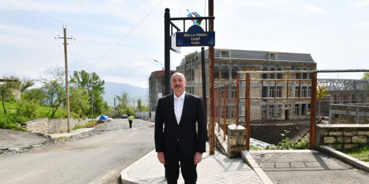 Signs at intersection of streets of Molla Panah Vagif and Panahali Khan were unveiled in Shusha