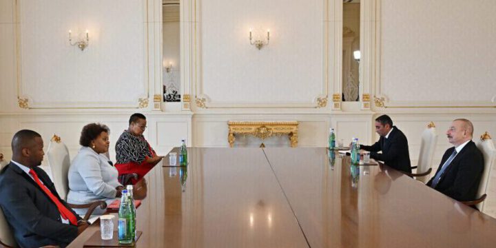 Azərbaycan Prezidenti İlham Əliyev Cənubi Afrika Respublikası Milli Assambleyasının sədrini qəbul edib