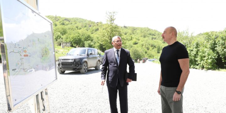 President Ilham Aliyev laid foundation stone for village of Yanshag of Kalbajar district