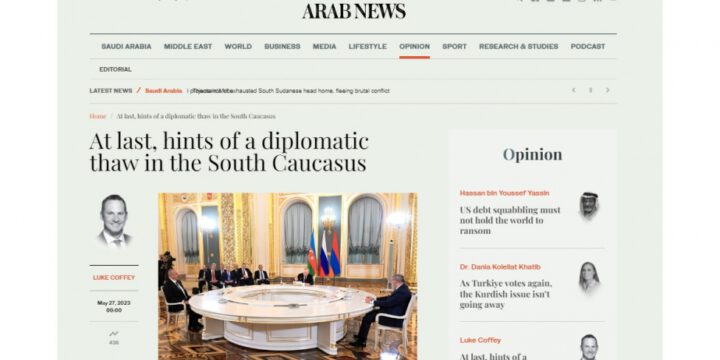 “Arabnews”: Cənubi Qafqazda “dondurulmuş” münaqişə əriyir