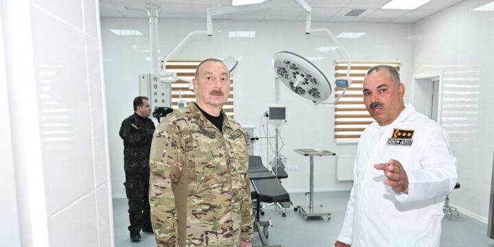 Prezident İlham Əliyev Kəlbəcərdə hərbi hospitalın açılışında iştirak edib