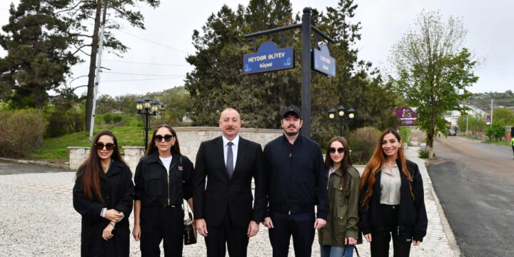 Signs at intersection of Heydar Aliyev and 8 November streets were unveiled in Shusha