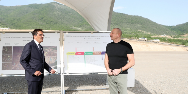 President Ilham Aliyev viewed works done in Agro-Industrial Park in Lachin city