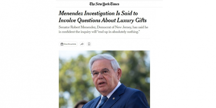 Ermənipərəst senator Menendez ilə bağlı prokurorluq və FTP araşdırma aparır