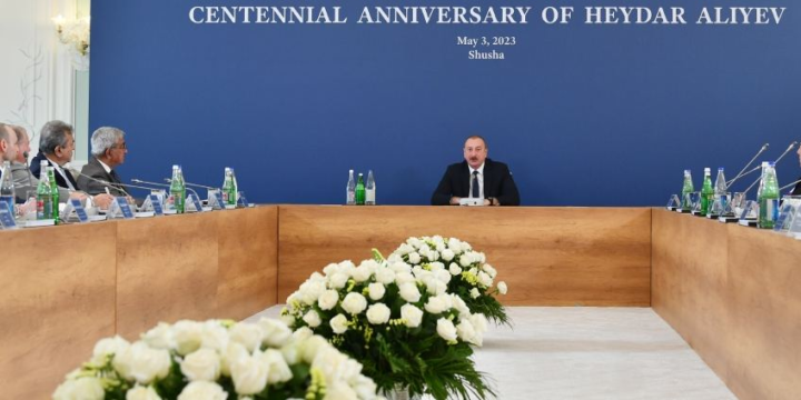 Prezident İlham Əliyev Şuşada “Böyük Avrasiya geosiyasətinin formalaşması: keçmişdən bu günə və gələcəyə” mövzusunda beynəlxalq konfransda iştirak edib 
