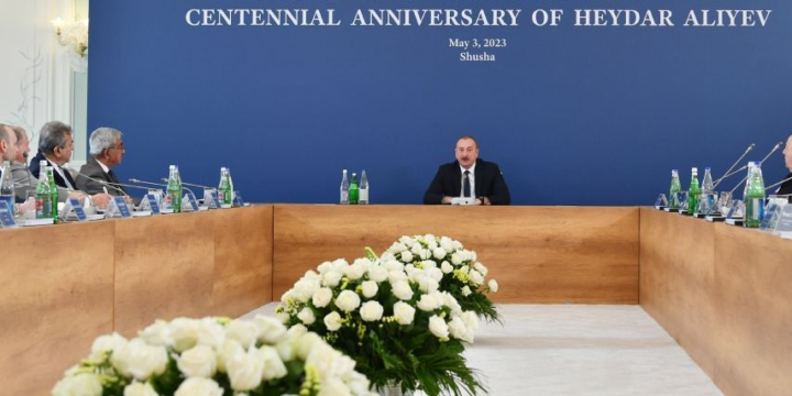 President Ilham Aliyev attended international conference on “Shaping the Geopolitics of the Greater Eurasia: from Past to Present to Future” in Shusha