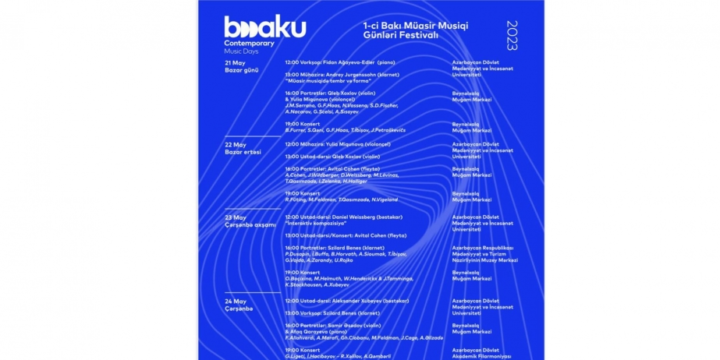 “I Bakı Müasir Musiqi Günləri” festivalı keçiriləcək