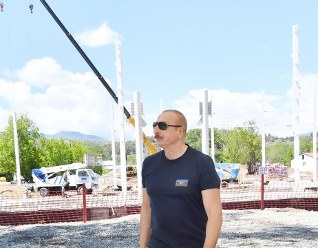 President Ilham Aliyev viewed construction progress of Zangilan Convention Center