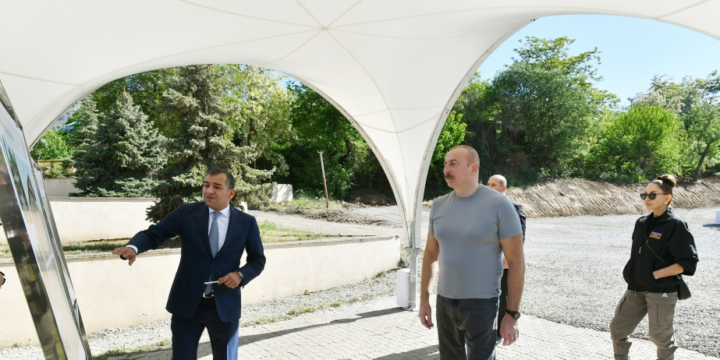 President Ilham Aliyev and First Lady Mehriban Aliyeva were informed of tourism development concept of Hadrut