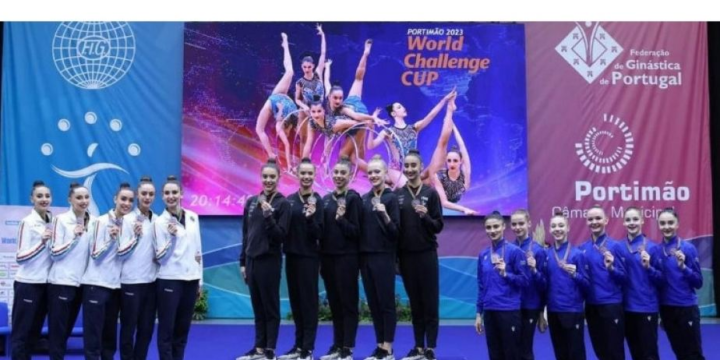 Bədii gimnastika üzrə qrup hərəkətləri komandamız Portuqaliyada bürünc medal qazanıb