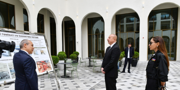 President Ilham Aliyev and First Lady Mehriban Aliyeva attended inauguration of Shusha Hotel-Congress Central Complex