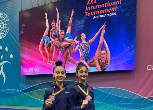 Bədii gimnastlarımız Portuqaliyada bürünc medala sahib olublar