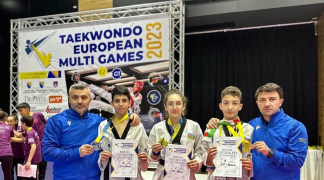 Azerbaijani taekwondo fighters bring home six medals from Bosnia and Herzegovina