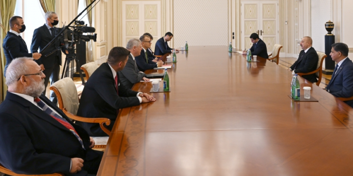 Azərbaycan Prezidenti İlham Əliyev Slovakiya parlamentinin sədrini qəbul edib