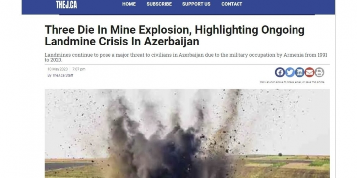 Canadian media highlights mine crisis in Azerbaijan