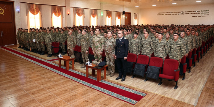 “N” hərbi hissəsində “Heydər Əliyev İli” ilə bağlı tədbir keçirilib