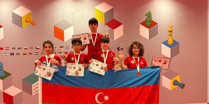 Young Azerbaijani chess players capture five medals at European School Chess Championship 2023