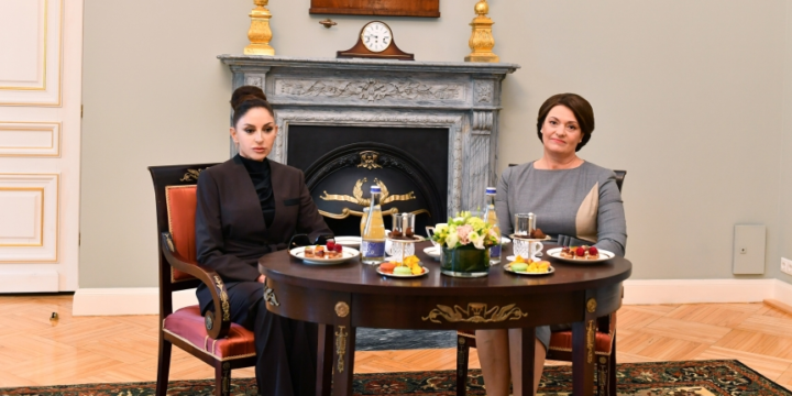 Vilnüsdə Azərbaycanın və Litvanın Birinci xanımlarının görüşü olub