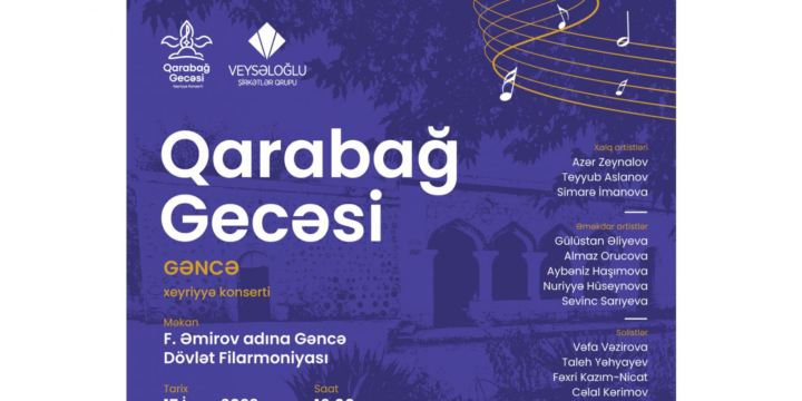 Gəncədə “Qarabağ gecəsi” xeyriyyə konserti keçiriləcək