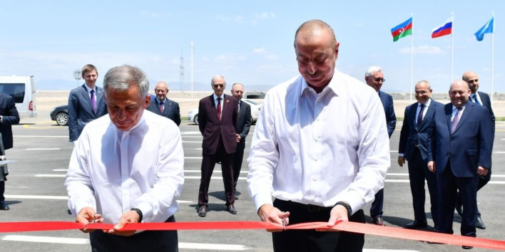 Prezident İlham Əliyev və Tatarıstanın Rəisi “Araz Vadisi İqtisadi Zonası” Sənaye Parkında “Avto Lizinq Azərbaycan” MMC-nin açılışında iştirak ediblər