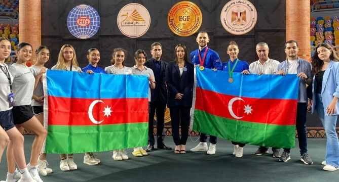 Azerbaijani gymnasts claim two medals at Pharaoh`s Cup 2023
