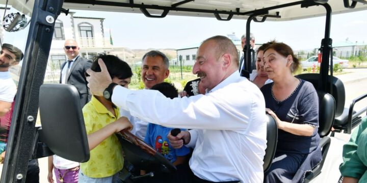 Prezident İlham Əliyev və Tatarıstanın Rəisi Rüstəm Minnixanov Zəngilan rayonunun Ağalı kəndində olublar