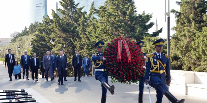 Albanian President Bajram Begaj pays respect to Azerbaijani martyrs