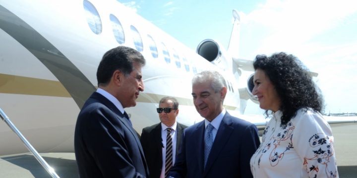 İraq Kürdüstan Regionunun başçısı Neçirvan Bərzani Azərbaycana işgüzar səfərə gəlib