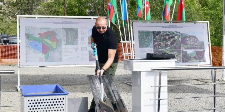 President Ilham Aliyev examined reconstruction works to be carried out in Dashalti village of Shusha district
