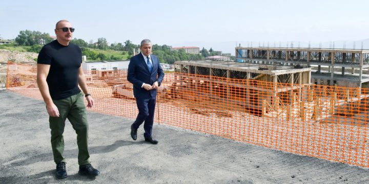 President Ilham Aliyev examined construction progress of Shusha city hospital