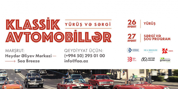 Bakıda klassik avtomobillərin yürüşünə qeydiyyat başlayıb