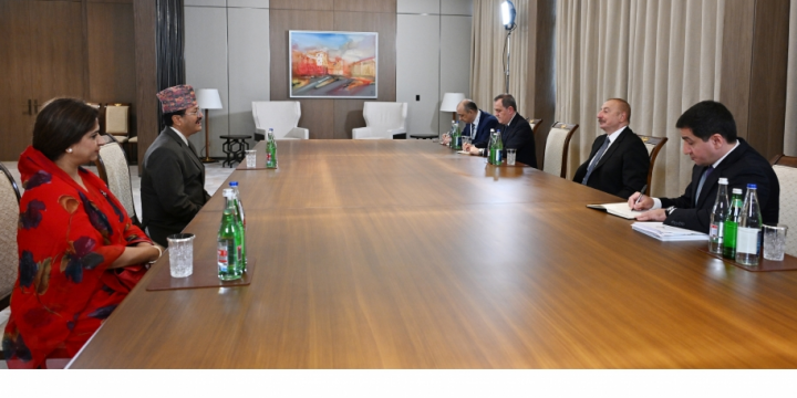 Prezident İlham Əliyev Nepalın xarici işlər nazirini qəbul edib