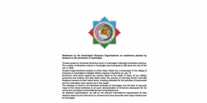 House of Azerbaijan in the Netherlands accuses Armenia of disrespecting international law