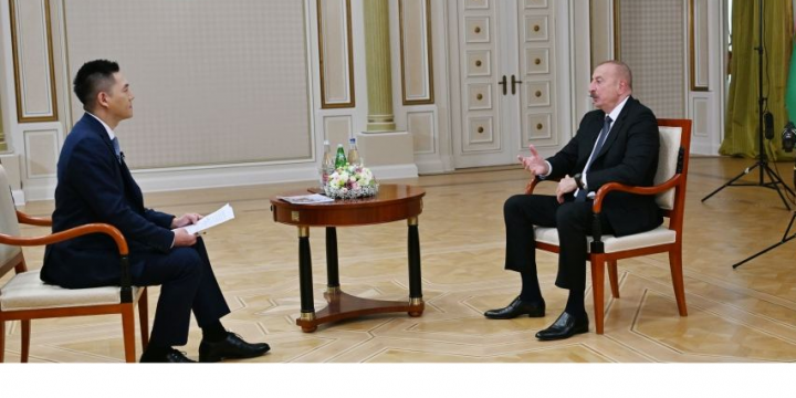 Prezident İlham Əliyev Çinin “China Media Group” media korporasiyasına müsahibə verib