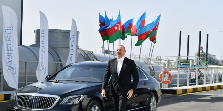 President Ilham Aliyev attended opening of new pipe rack and water pumping stations of “Shimal” Power Plant