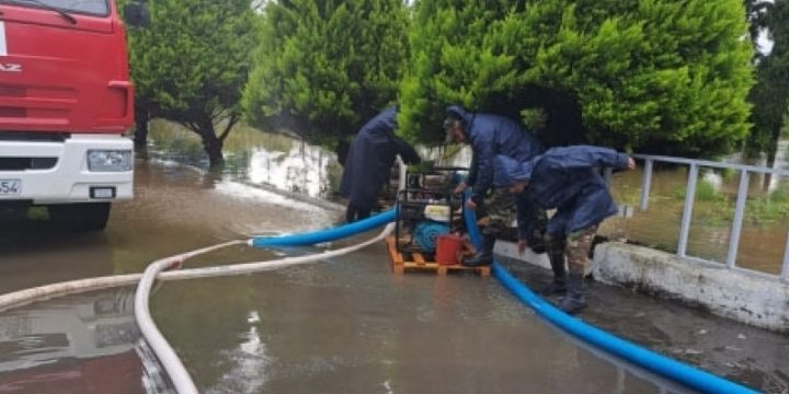 Bərdə rayonunda Yuxarı Qarabağ su kanalında bəndin uçması nəticəsində ətraf əraziləri su basıb