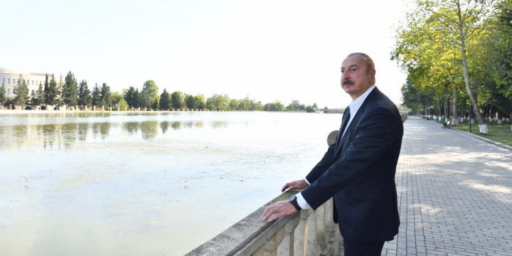 President of Azerbaijan Ilham Aliyev visited Gazakh district