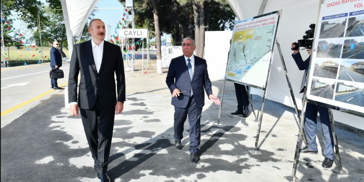President Ilham Aliyev participated in inauguration of Garapapag-Chayli road